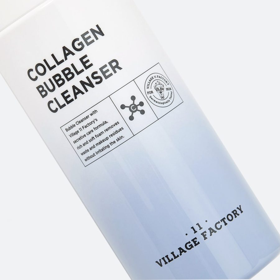 Village 11 Factory Collagen Bubble Cleanser, spuma-de-curatare-cu-colagen, spuma-coreeana-de-curatare